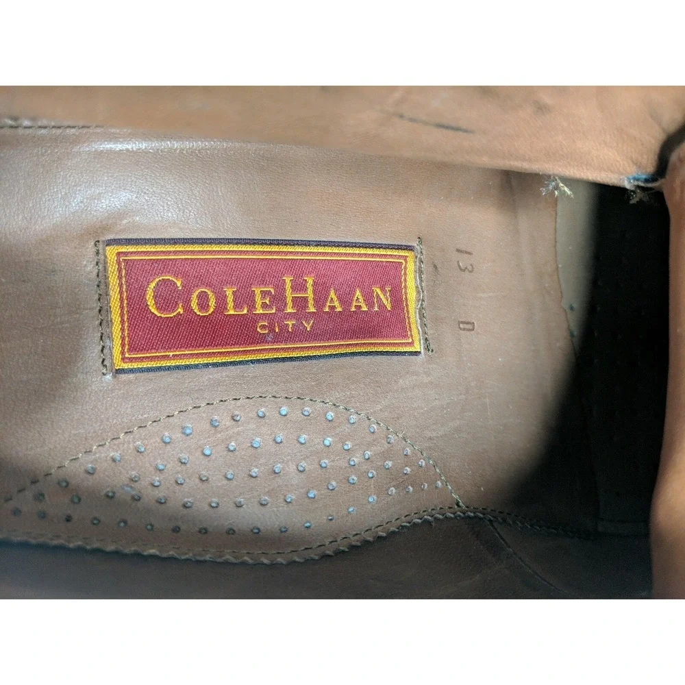 Cole Haan City Black Leather Lace Up Casual Dress Oxford Shoe‎ Mens 13 D EUC